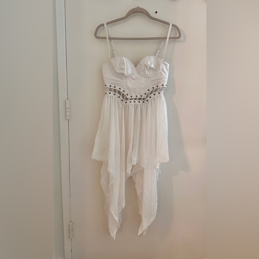 Echo Draped Corset Midi Dress